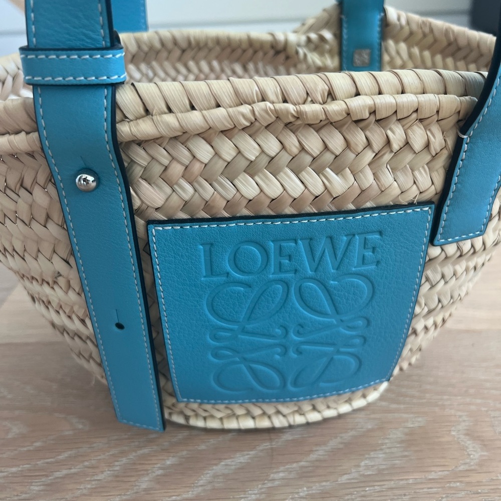 LOEWE
x Howl's Moving Castle Small leather-trimmed basket tote